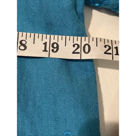 Vintage 90s Embellished Linen Blend Top Women's S Blue Sequins Fairy Artsy NOS - Picture 12 of 13